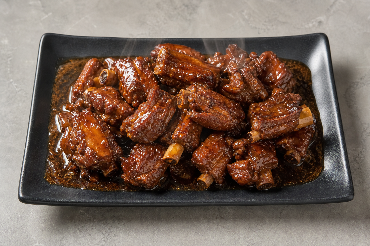Northeast Chinese soy braised pork ribs P02 — China dish