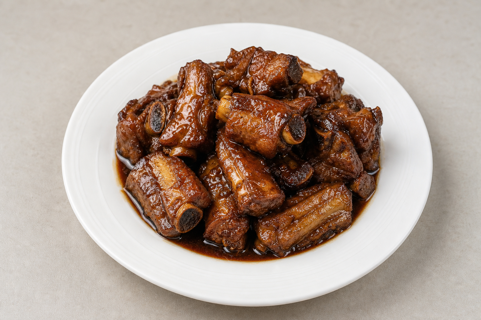 Northeast Chinese soy braised pork ribs P09 — China dish