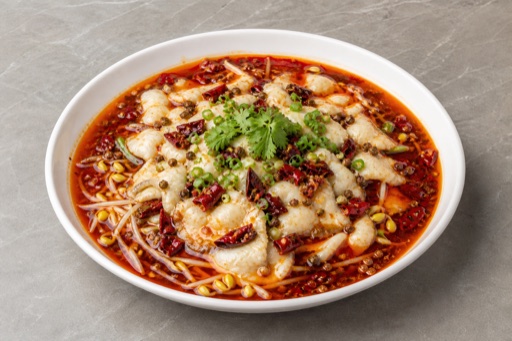 Sichuan chili oil boiled fish fillet P01 — Cina piatto