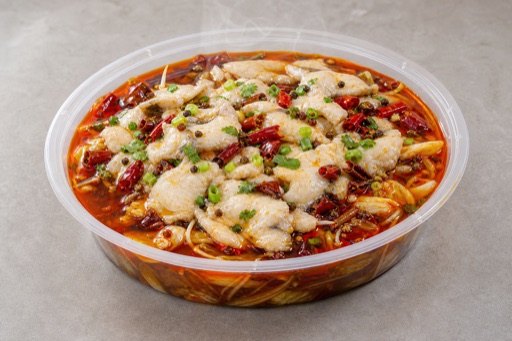 Sichuan chili oil boiled fish fillet P07 — Cina piatto