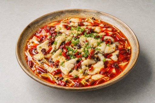 Sichuan chili oil boiled fish fillet P10 — Cina piatto