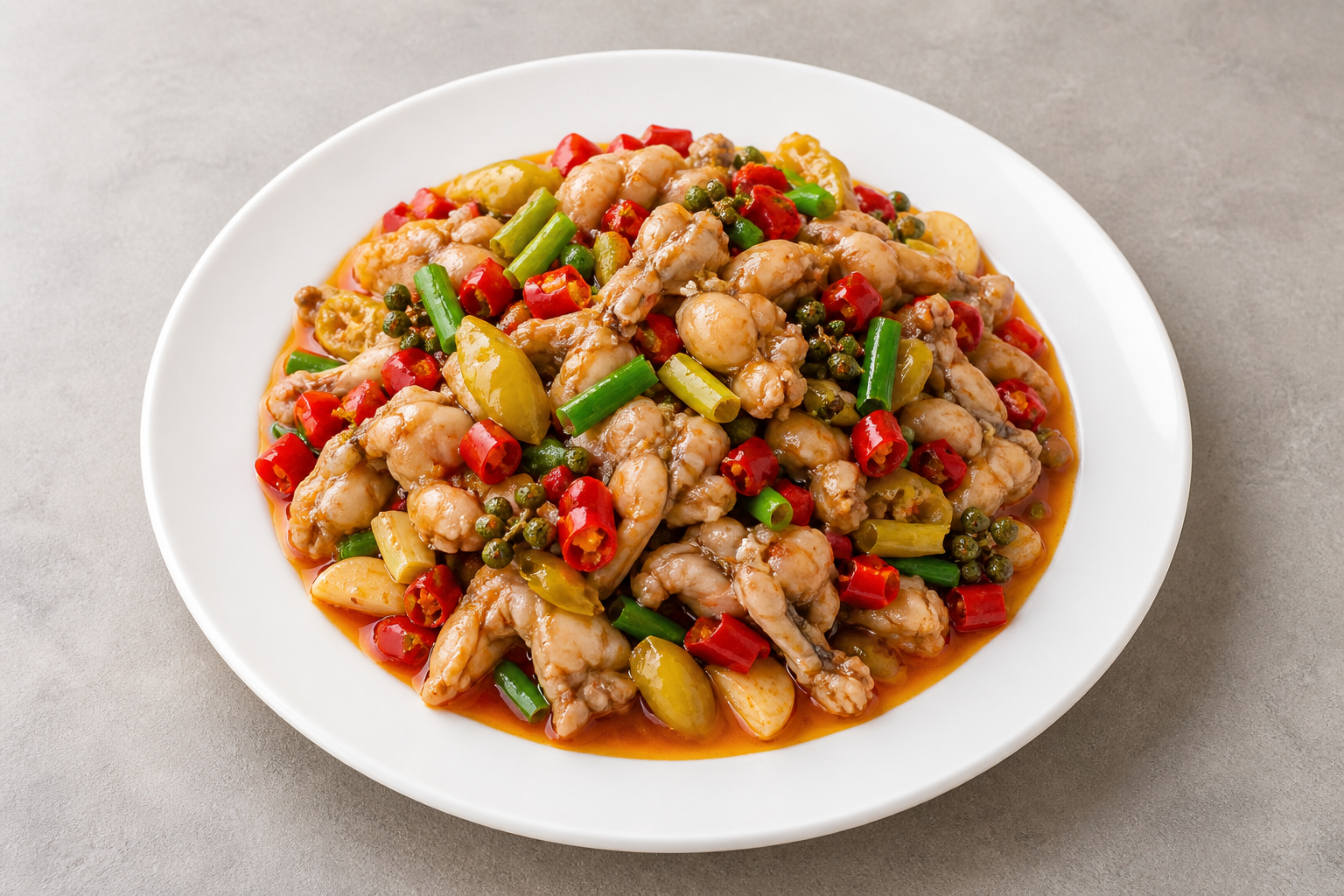 Sichuan pickled chili bullfrog P01 — Cina piatto