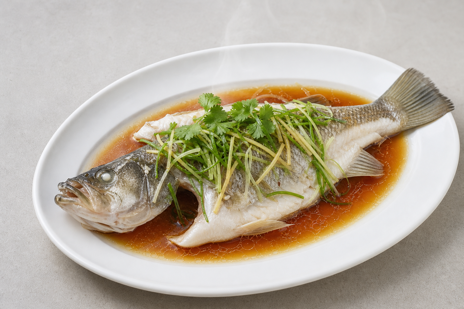 Steamed sea bass P04 — China dish