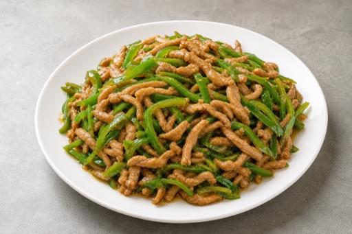 Stir-fried pork with green pepper P01 — China dish