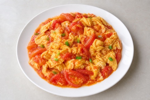 Tomato egg stir fry food image by VDAMO