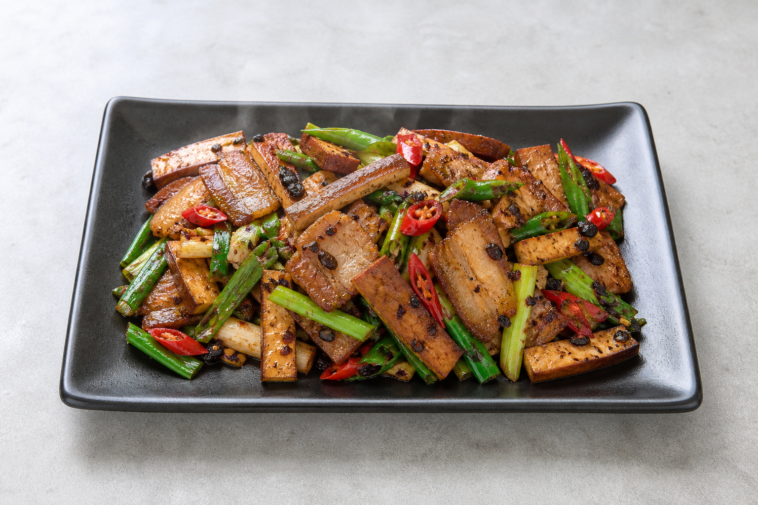 Twice-cooked pork with dried tofu P02 — China dish