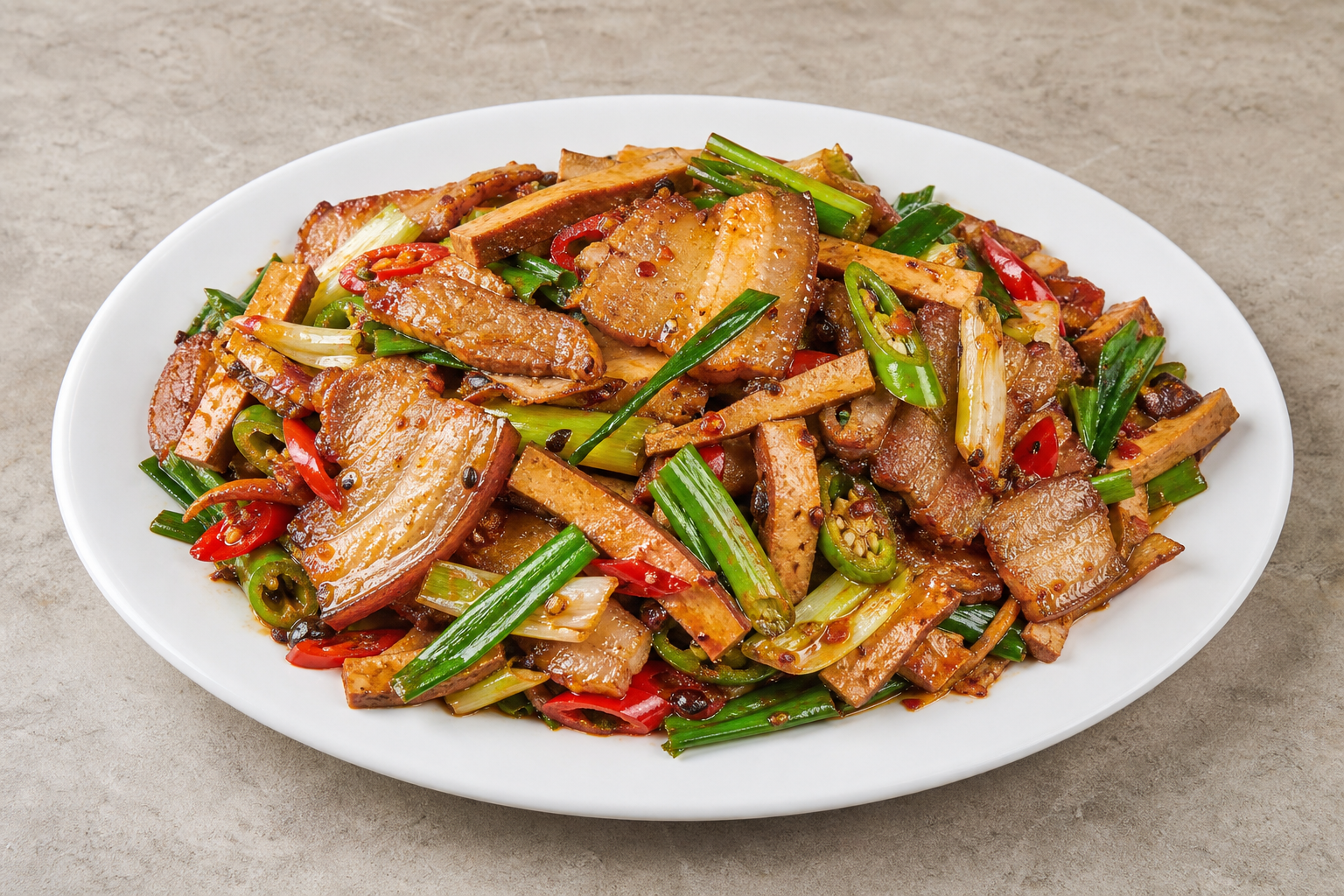 Twice-cooked pork with dried tofu P03 — China dish