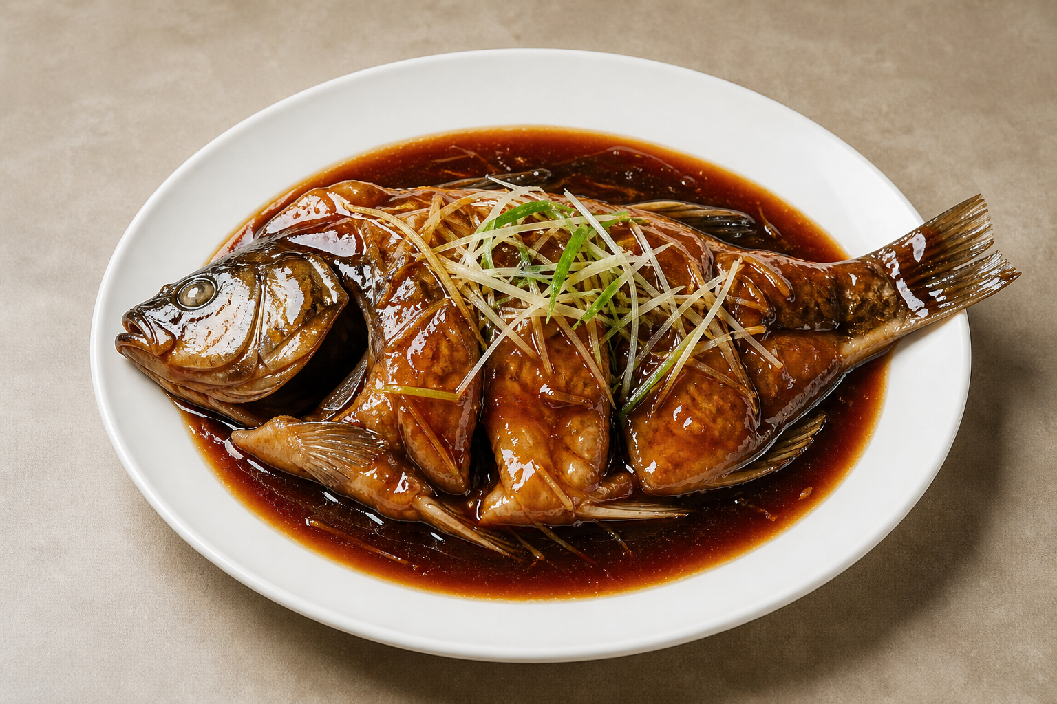 Photorealistic West Lake vinegar fish P01 food image by VDAMO