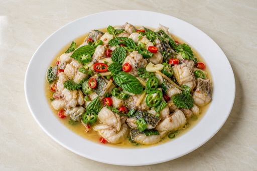 Photorealistic Yunnan mint fish P01 food image by VDAMO