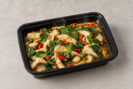 Photorealistic Yunnan mint fish P06 food image by VDAMO