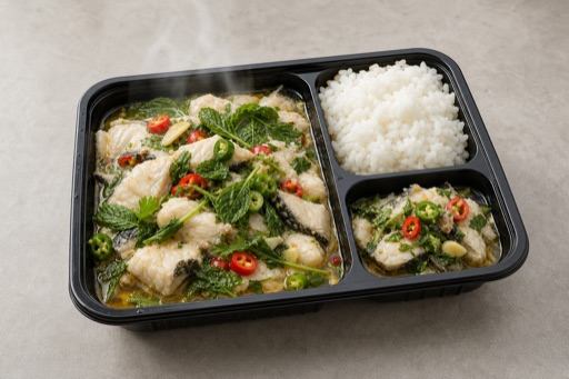 Photorealistic Yunnan mint fish P08 food image by VDAMO