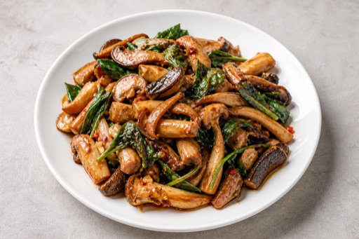 Yunnan mint mushrooms P09 — China dish