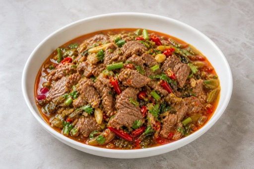 Yunnan sour spicy beef P04 — China dish