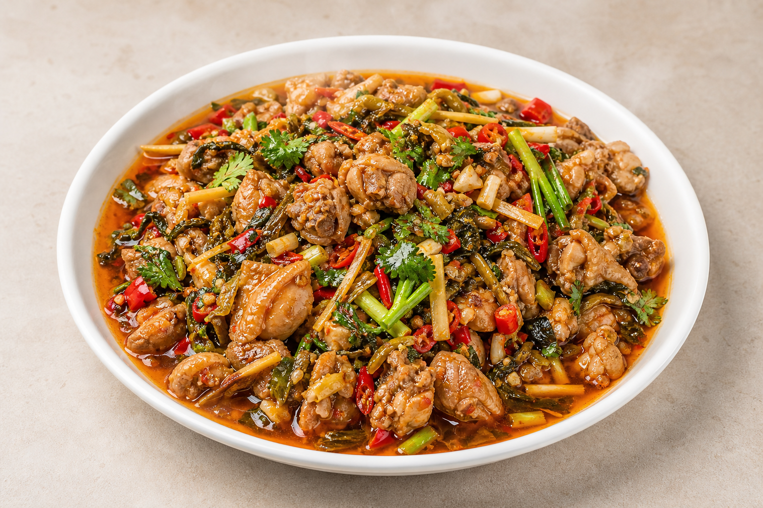 Yunnan sour spicy chicken P04 — China dish