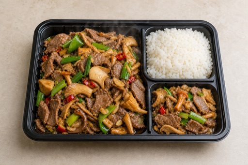 Yunnan wild mushroom beef P08 — China dish
