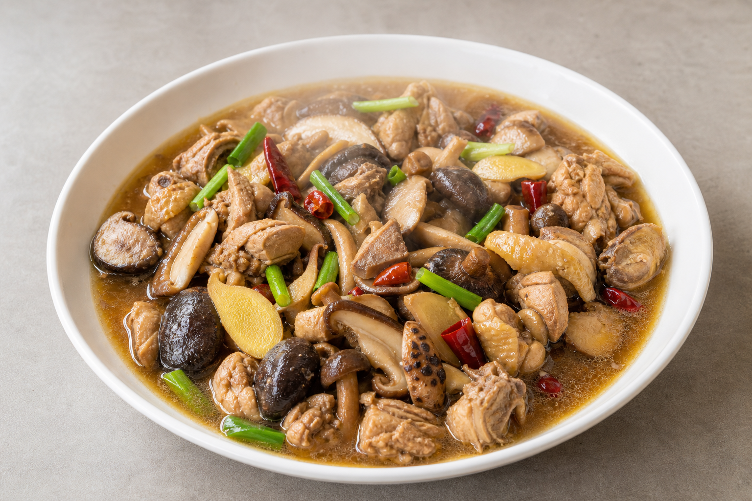 Yunnan wild mushroom chicken P04 — China dish