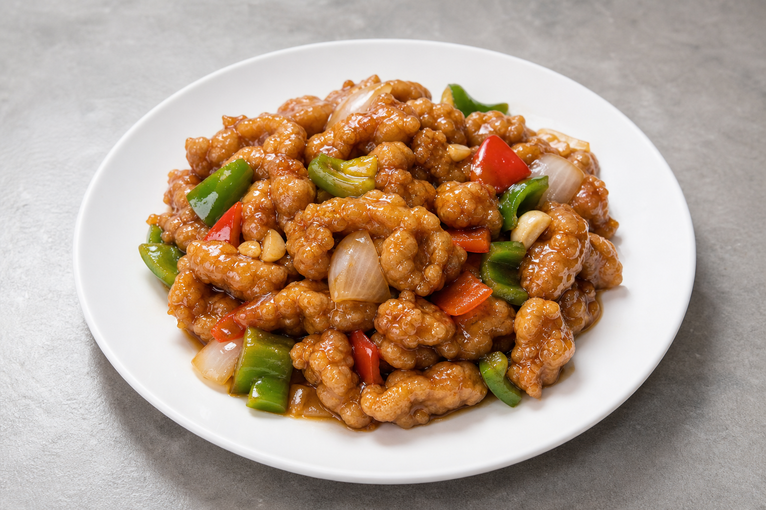 Signature Northeast Chinese crispy pork pieces in sauce — China dish