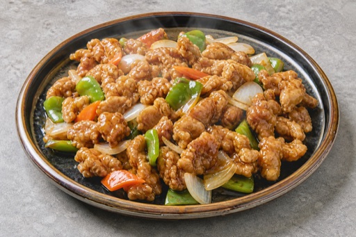 Photorealistic Northeast crispy pork bites P10 food image by VDAMO