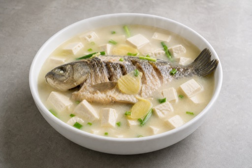 Sup ikan karper krusia dengan tahu P01 — Tiongkok hidangan