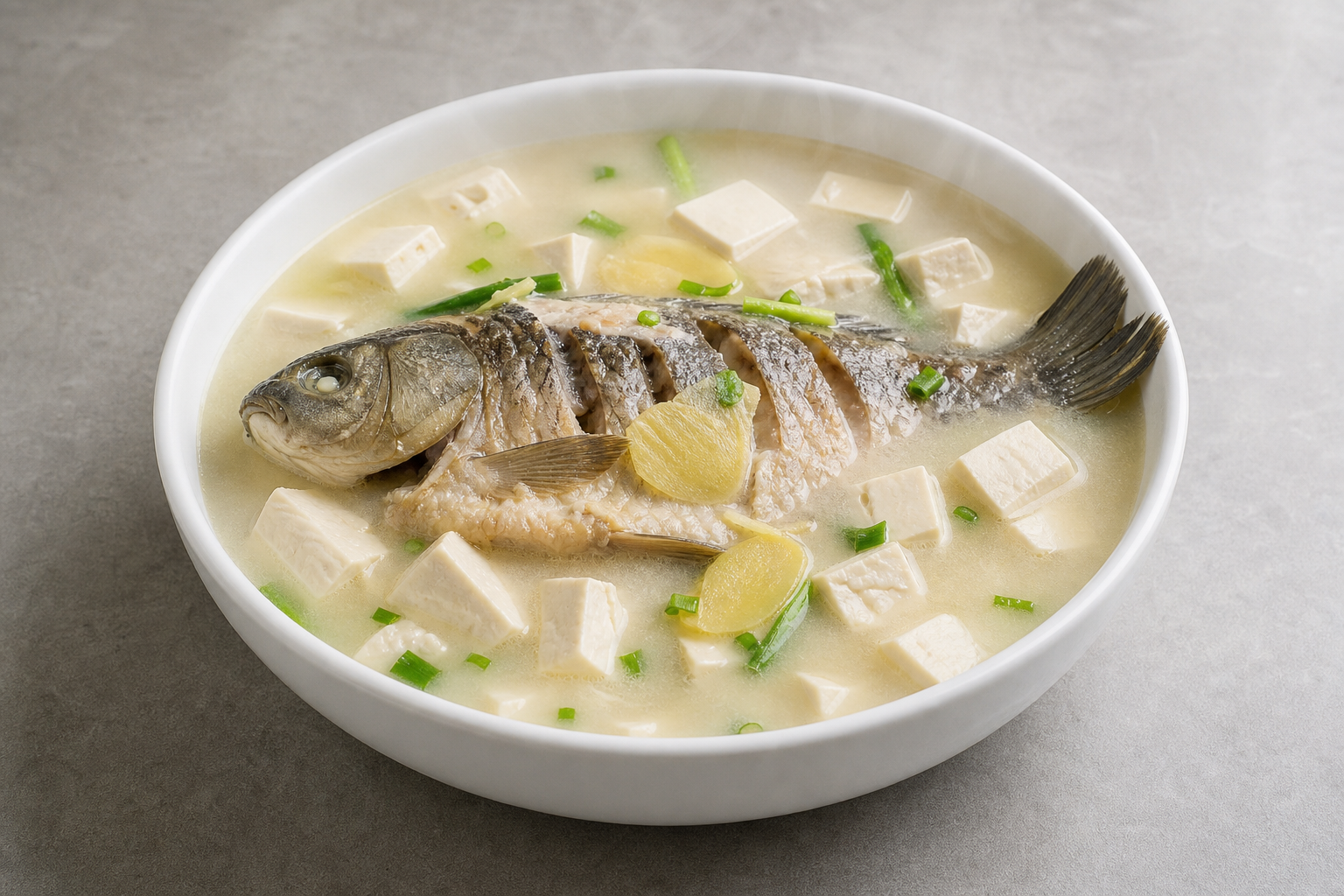 Sup ikan karper krusia dengan tahu P01 — Tiongkok hidangan