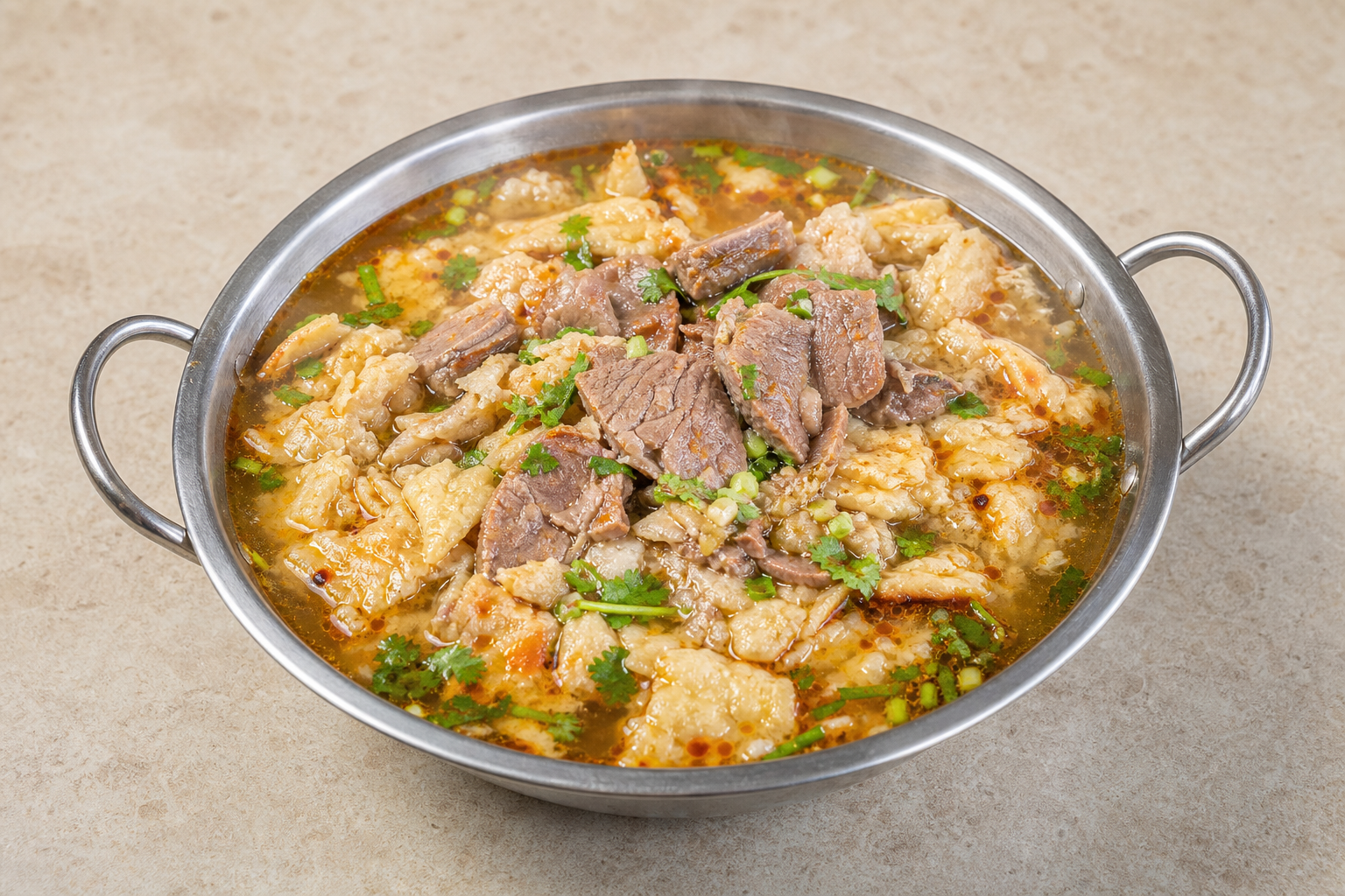 Signature Northwest Chinese lamb soup with bread — China dish