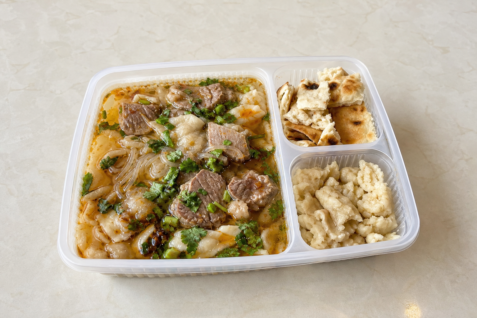 Signature Northwest Chinese lamb soup with bread — China dish