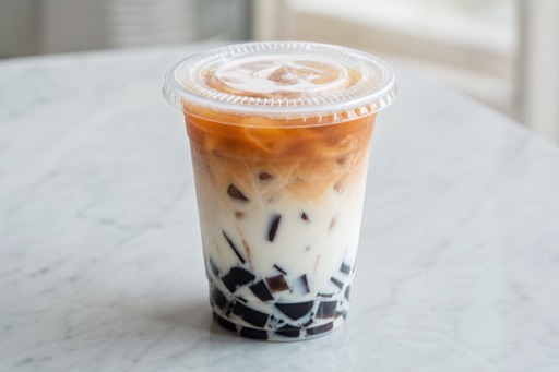 grass jelly coconut latte P01 — จีน อาหาร