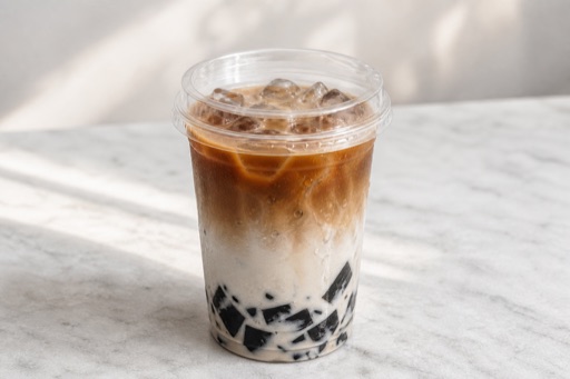 grass jelly coconut latte P03 — จีน อาหาร