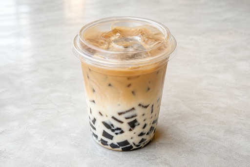 grass jelly coconut latte P05 — จีน อาหาร