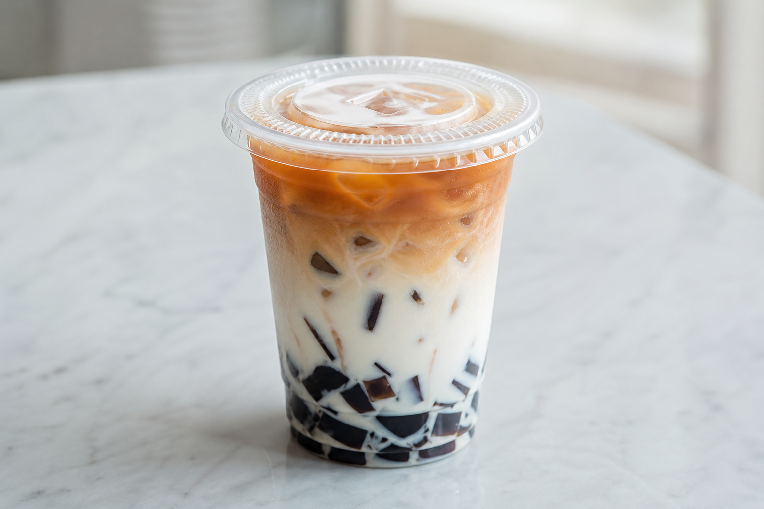 grass jelly coconut latte P01 — จีน อาหาร