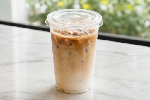 Photorealistic oat milk cafe latte P01 food image by VDAMO