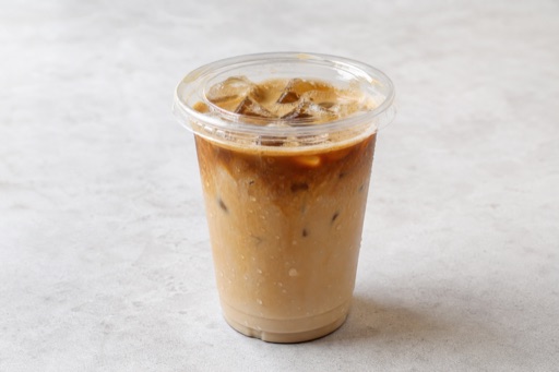 Photorealistic oat milk cafe latte P03 food image by VDAMO