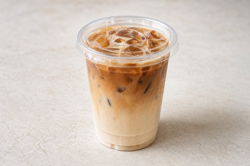 Photorealistic oat milk cafe latte P06 food image by VDAMO