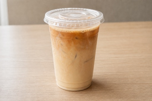 Photorealistic oat milk cafe latte P08 food image by VDAMO