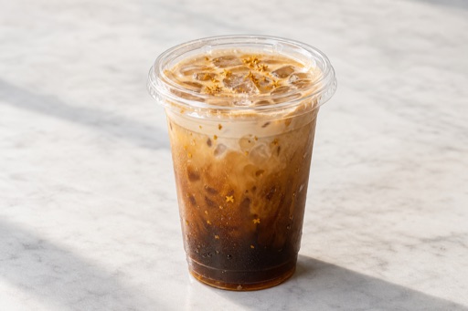 Photorealistic osmanthus americano coffee P03 food image by VDAMO