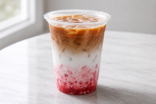 strawberry coconut latte P02 — จีน อาหาร
