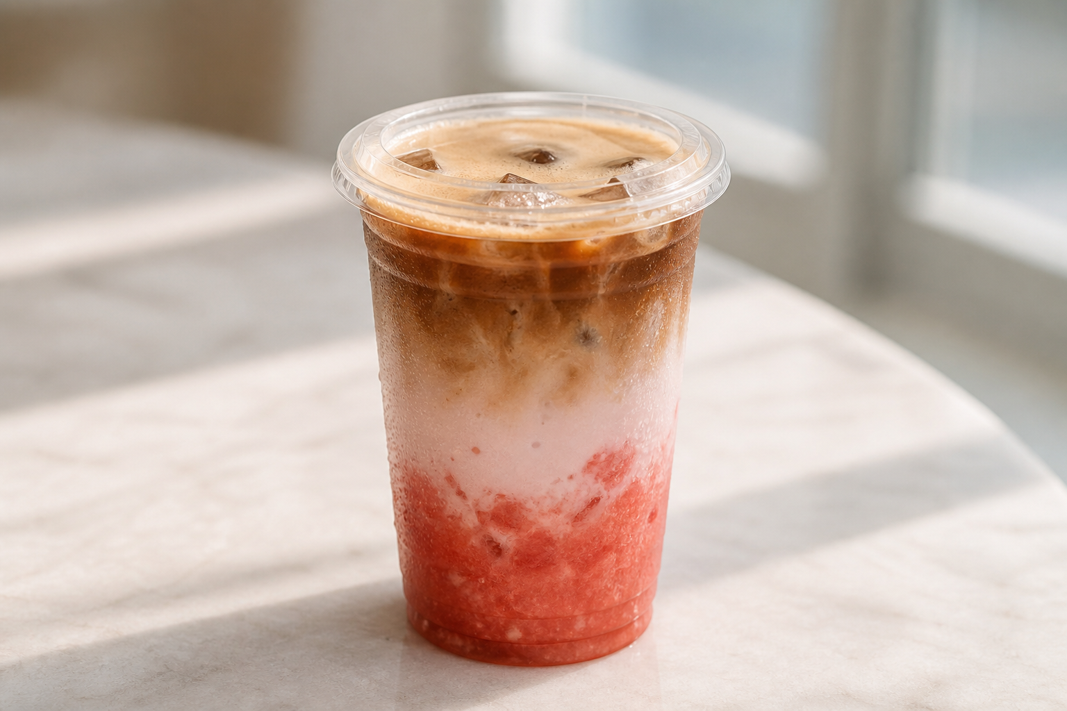 Photorealistic watermelon cafe latte P07 food image by VDAMO