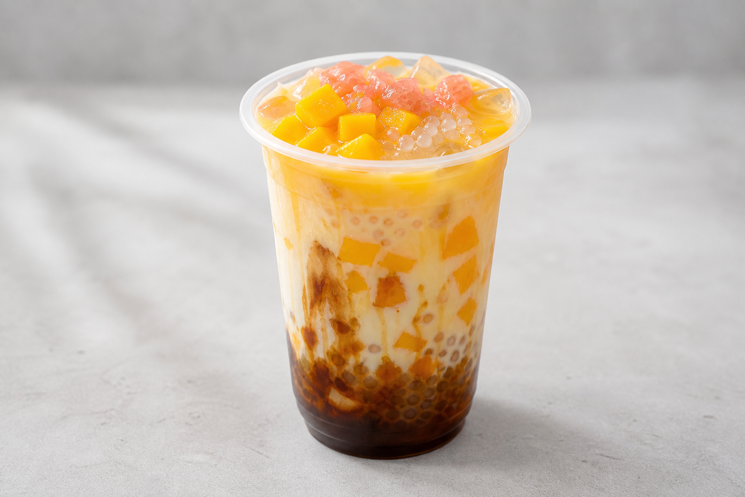 Photorealistic brown sugar mango pomelo sago P02 food image by VDAMO