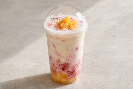 Photorealistic oat milk fruit smoothie P06 food image by VDAMO