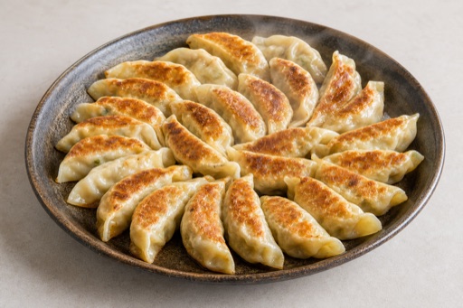 Photorealistic Pan-fried dumplings P10 food image by VDAMO