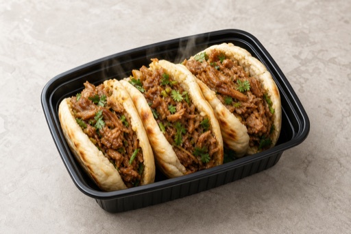 Photorealistic Roujiamo P06 food image by VDAMO