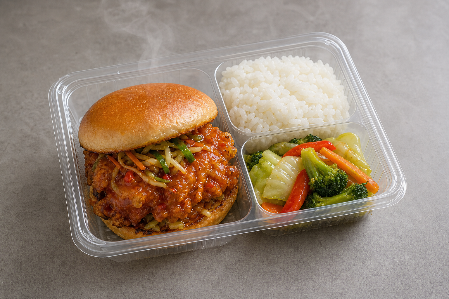 CN Spicy chicken sandwich fast-food P07 — China dish