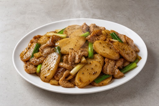 Photorealistic black pepper rice cakes P03 food image by VDAMO