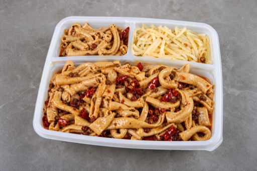 Photorealistic Chengdu hot pot duck intestine add-on P08 food image by VDAMO