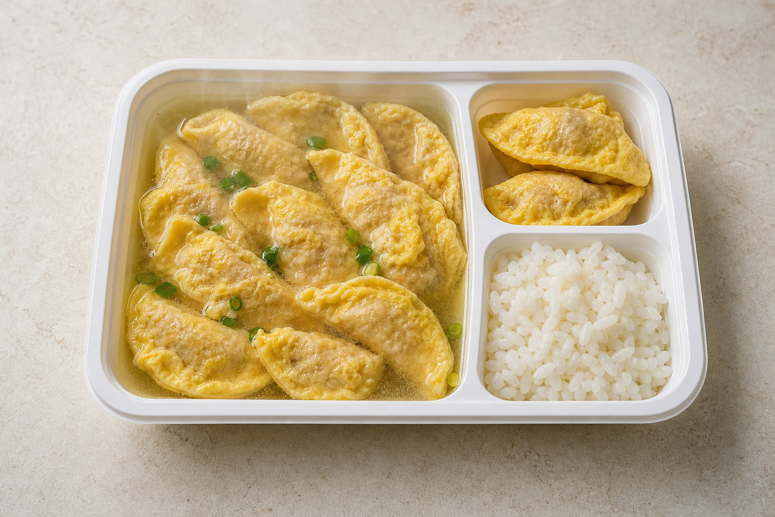 Photorealistic clear broth hot pot egg dumplings add-on P08 food image by VDAMO