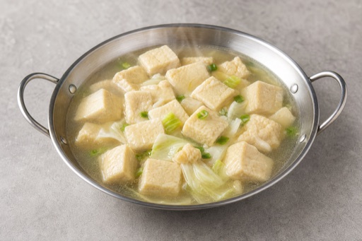 Photorealistic clear broth hot pot fish tofu add-on P05 food image by VDAMO