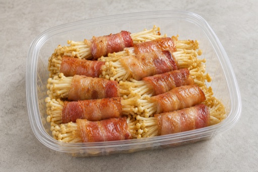 Photorealistic bacon enoki rolls P07 food image by VDAMO