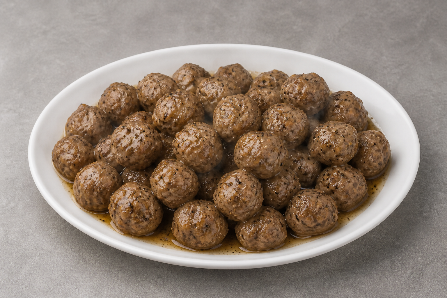 Photorealistic black pepper beef balls P03 food image by VDAMO
