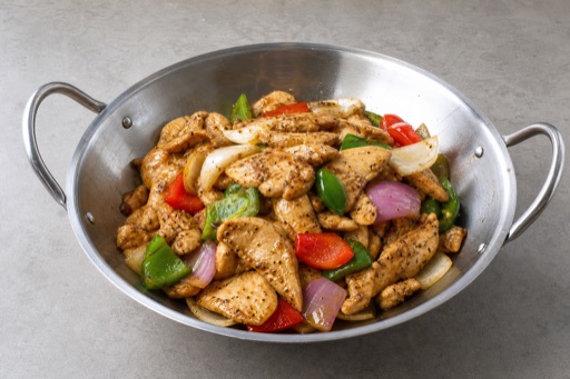 Photorealistic black pepper chicken slices P05 food image by VDAMO