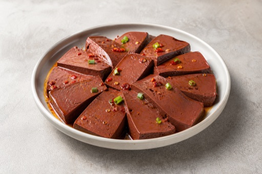 Photorealistic blood curd platter P05 food image by VDAMO